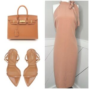 NY&CO HALTER DRESS WITH BOW DETAIL- PRELOVED-XL